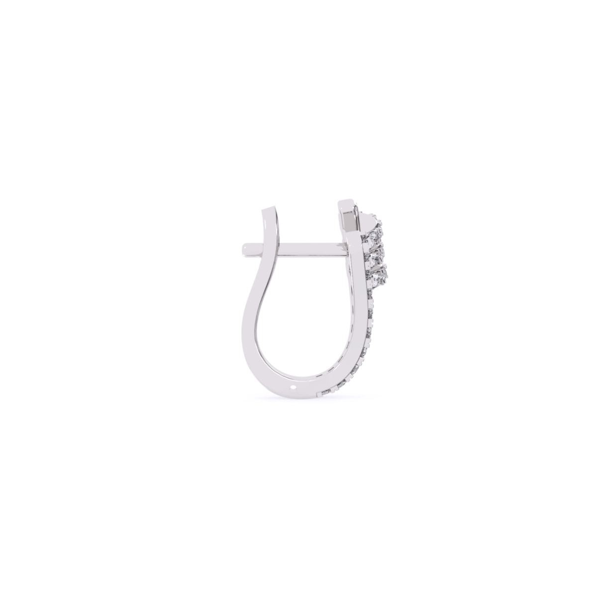 Antique Round Diamond Hoop Earrings For Her